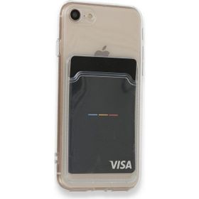 Teleplus iPhone 7 Plus Kamera Korumalı Kartlıklı Silikon Şeffaf Kılıf
