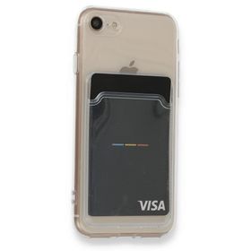 Teleplus iPhone 7 Plus Kamera Korumalı Kartlıklı Silikon Şeffaf Kılıf
