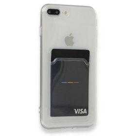 Teleplus iPhone 7 Plus Kamera Korumalı Kartlıklı Silikon Şeffaf Kılıf