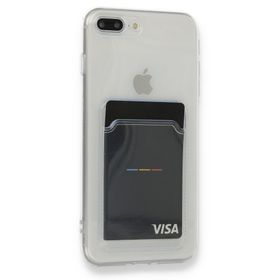 Teleplus iPhone 7 Plus Kamera Korumalı Kartlıklı Silikon Şeffaf Kılıf
