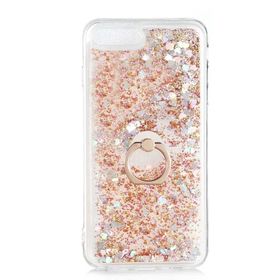 Teleplus iPhone 7 Plus Milce Yüzüklü Sulu Silikon Gold Kılıf