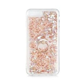 Teleplus iPhone 7 Plus Milce Yüzüklü Sulu Silikon Gold Kılıf