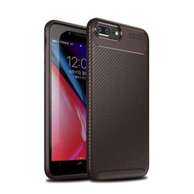 Teleplus iPhone 7 Plus Ultra Soft Negro Karbon Kahverengi Silikon Kılıf