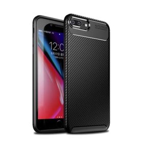 Teleplus iPhone 7 Plus Ultra Soft Negro Karbon Silikon Kılıf Siyah Nano Ekran Koruyucu