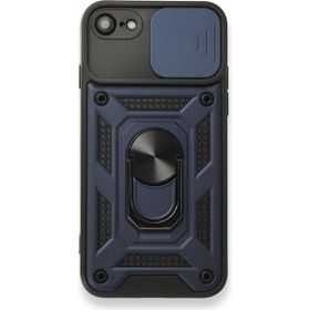 Teleplus Iphone 7 Yüzüklü Tank Pars Lacivert Kamera Korumalı Ve Silikon Kılıf