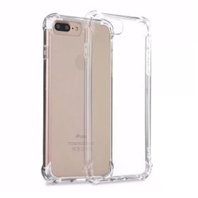 Teleplus iPhone 8 Plus Darbe Koruma Silikon Kılıf Şeffaf ve Nano Ekran Koruyucu
