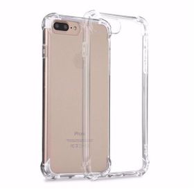 Teleplus iPhone 8 Plus Darbe Koruma Silikon Kılıf Şeffaf ve Nano Ekran Koruyucu