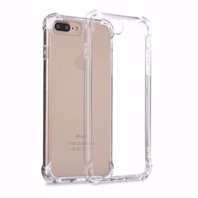 Teleplus iPhone 8 Plus Darbe Koruma Silikon Kılıf Şeffaf ve Nano Ekran Koruyucu