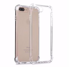 Teleplus iPhone 8 Plus Darbe Koruma Silikon Kılıf Şeffaf ve Nano Ekran Koruyucu
