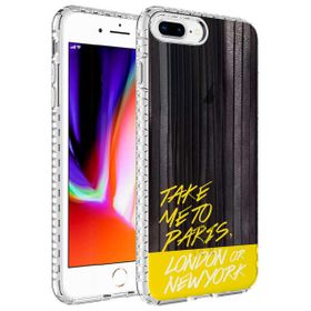 Teleplus iPhone 8 Plus Desenli Elegans Serisi No 1 Silikon Beyaz Kılıf