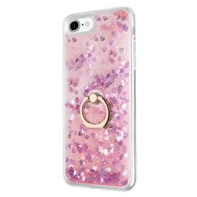 Teleplus iPhone SE 2022 Sulu Yüzüklü Milce Silikon Gold Kılıf