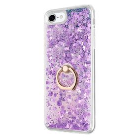 Teleplus iPhone SE 2022 Sulu Yüzüklü Milce Silikon Gold Kılıf