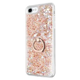 Teleplus iPhone SE 2022 Sulu Yüzüklü Milce Silikon Gold Kılıf