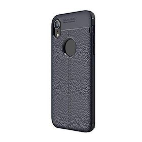 Teleplus Iphone XR Deri Dokulu Silikon Nano Ekran Koruyucu Cep Telefonu Kılıfı