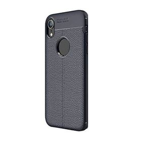 Teleplus Iphone XR Deri Dokulu Silikon Nano Ekran Koruyucu Cep Telefonu Kılıfı