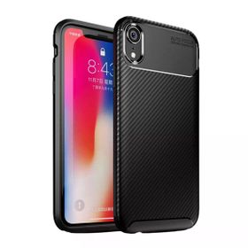 Teleplus iPhone XR Kılıf Ultra Soft Negro Karbon Silikon Siyah Nano Ekran Koruyucu