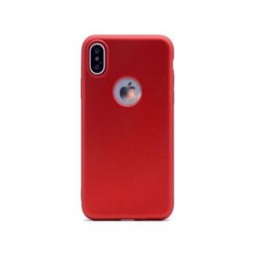 Teleplus iPhone XR Lüks Kırmızı Silikonlu Kılıf