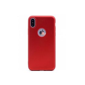 Teleplus iPhone XR Lüks Kırmızı Silikonlu Kılıf