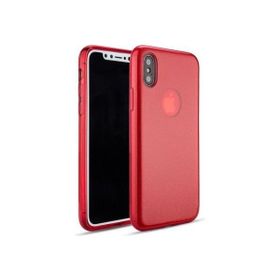 Teleplus iPhone XR Lüks Kırmızı Silikonlu Kılıf