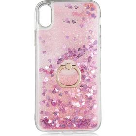 Teleplus iPhone XR Milce Yüzüklü Sulu Silikon Pembe Kılıf