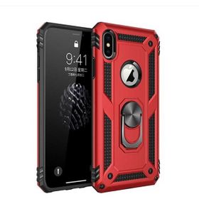 Teleplus Iphone XR Vega Yüzüklü Tank Kapak Kırmızı Nano Ekran Koruyucu Cep Telefonu Kılıfı