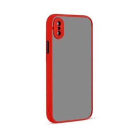 Teleplus Iphone XS Hux Kamera Korumalı Kırmızı Silikon Cep Telefonu Kılıf