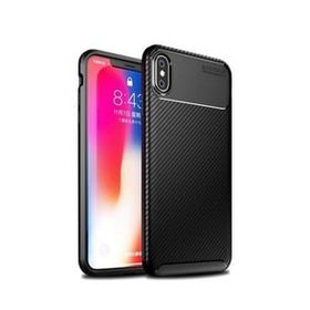 Teleplus iPhone XS Max Kılıf Ultra Soft Negro Karbon Silikon Siyah Nano Ekran Koruyucu