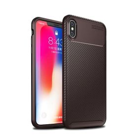 Teleplus Iphone XS Max Kılıf Ultra Soft Negro Karbon Tam Kapatan Cam Siyah Silikon Kılıf