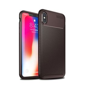 Teleplus Iphone XS Max Kılıf Ultra Soft Negro Karbon Tam Kapatan Cam Siyah Silikon Kılıf