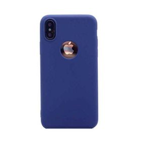 Teleplus iPhone XS Max Plus Lüks Mat Silikon Lacivert Kılıf