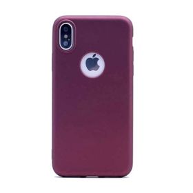 Teleplus iPhone XS Max Plus Lüks Mat Silikon Lacivert Kılıf