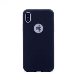Teleplus iPhone XS Max Plus Lüks Mat Silikon Lacivert Kılıf