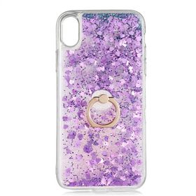 Teleplus Iphone XS Milce Yüzüklü Sulu Gümüş Silikon Kılıf