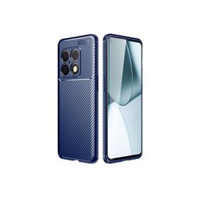Teleplus OnePlus 10 Pro Kamera Korumalı Negro Karbon Silikon Lacivert Kılıf