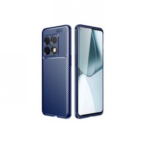 Teleplus OnePlus 10 Pro Kamera Korumalı Negro Karbon Silikon Lacivert Kılıf