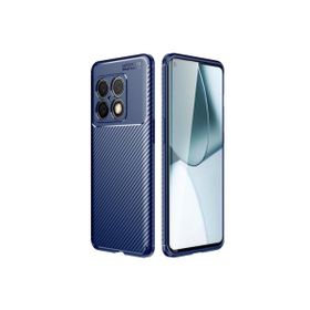 Teleplus OnePlus 10 Pro Kamera Korumalı Negro Karbon Silikon Lacivert Kılıf