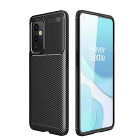 Teleplus OnePlus 9 Karbon Dokulu Negro Silikon Lacivert Kılıf