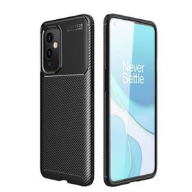 Teleplus OnePlus 9 Karbon Dokulu Negro Silikon Lacivert Kılıf