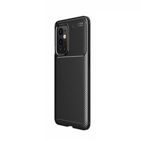 Teleplus OnePlus 9 Pro Karbon Dokulu Negro Silikon Siyah Kılıf