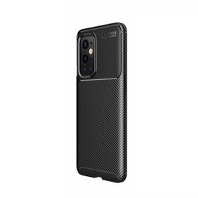 Teleplus OnePlus 9 Pro Karbon Dokulu Negro Silikon Siyah Kılıf