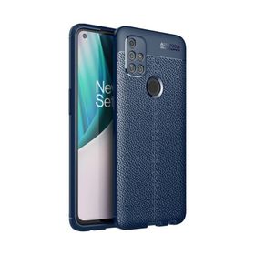 Teleplus Oneplus Nord N10 5g Deri Dokulu Lacivert Silikon Cep Telefonu Kılıf