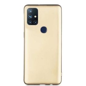 Teleplus OnePlus Nord N10 5G Lüks Premier Silikon Gold Kılıf +Nano Ekran Koruyucu