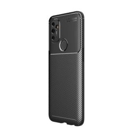 Teleplus Oneplus Nord N100 Negro Karbon Dokulu Nano Ekran Koruyucu Siyah Silikon Cep Telefonu Kılıf