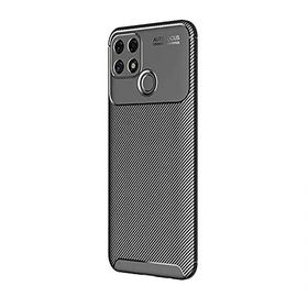 Teleplus Oppo A15 Kamera Korumalı Negro Karbon Silikon Siyah Kılıf