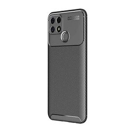 Teleplus Oppo A15 Kamera Korumalı Negro Karbon Silikon Siyah Kılıf