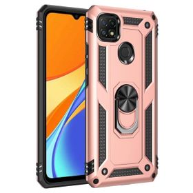 Teleplus Oppo A15 Kılıf Vega Yüzüklü Tank Silikon Rose Gold Kılıf