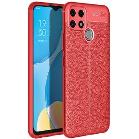 Teleplus Oppo A15S Deri Dokulu Siyah Nano Ekran Koruyucu Silikon Cep Telefonu Kılıf