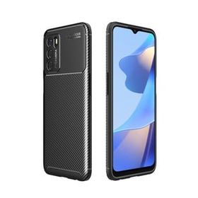Teleplus Oppo A16 Kamera Korumalı Negro Karbon Silikon Siyah Kılıf