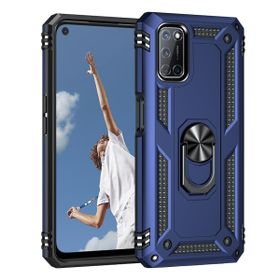Teleplus Oppo A52 Vega Yüzüklü Tank Silikon Lacivert Kılıf