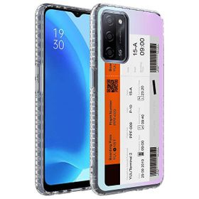 Teleplus Oppo A54 4G Desenli Elegans Serisi Silikon Beyaz Kılıf